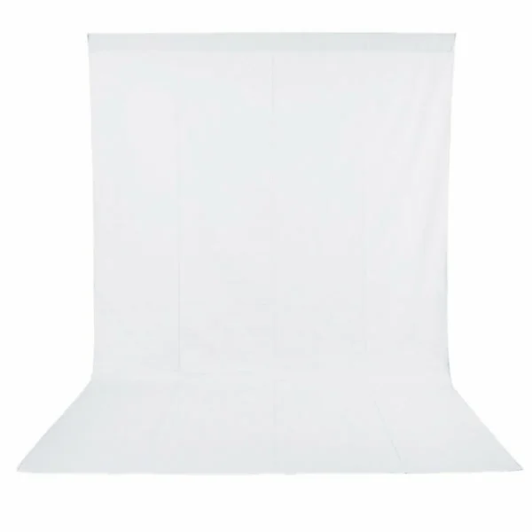 Glanz Muslin Background – Dyed Plain White (3m x 6m)