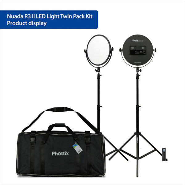 Phottix Nuada R3II LED Light Twin Set Kit - Image 8